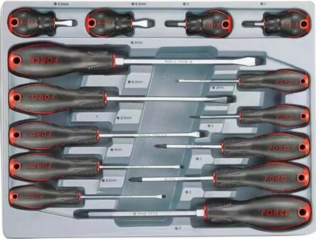 Screwdriver Slotted &amp; Pozidriv set 14pc