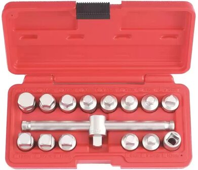 Oil Drain Plug Socket Set 15pcs