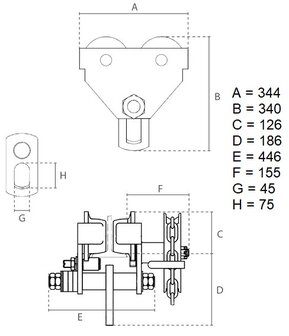 Hara Chain Hoist 3 tonne 2,5 meter operating height