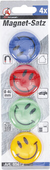 4-piece Magnet Set Smile, &Oslash; 40 mm