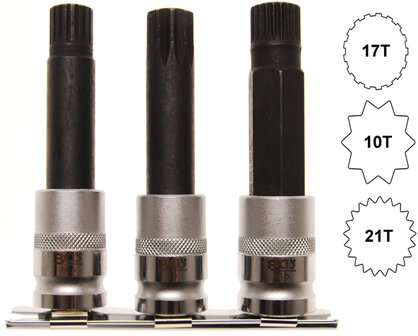 3-piece Special Socket Set for BMW Rim Locks