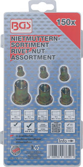 150-piece Rivet Nuts Assortment, galvanized steel