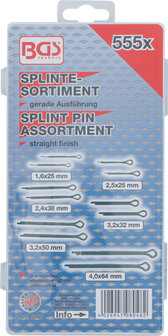 Splint Pin Assortment &Oslash; 1.6 - 4.0 mm 555 pcs.