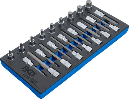 Tool Tray 1/3: Bit Socket Set  12.5 mm (1/2 inch)  internal hexagon  24 pcs.