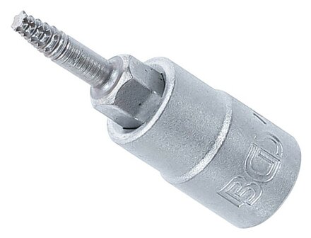 Screw Extractor Bit Socket 6.3 mm (1/4) Drive for damaged T-Star (for Torx)