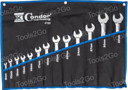 Ratchet Spanner Set, xcess performance, 13-pcs 8-32mm