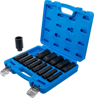 Impact Socket Set, Hexagon 12.5 mm (1/2) Drive 10 - 32 mm 14 pcs