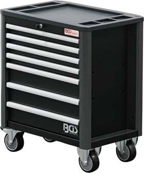 7-Drawer Workshop Trolley PRO, empty, low total height