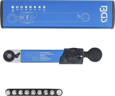 Torque Wrench Internal Hexagon (1/4) 2 - 10 Nm with Bit Set 9 pcs