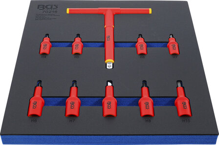 Tool Tray 2/3: VDE Bit Socket Set (3/8) / (1/2) Drive Internal Hexagon 4 - 10 mm 10 pcs