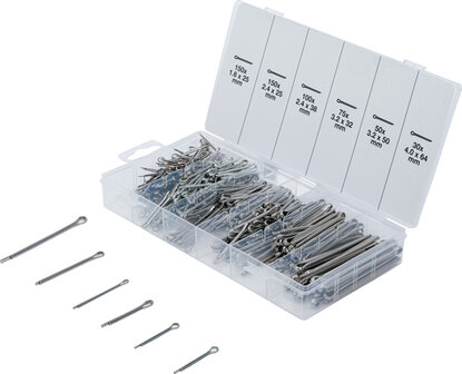 Split Pin Assortment Stainless Steel &Oslash; 1.6 - 4.0 mm 555 pcs