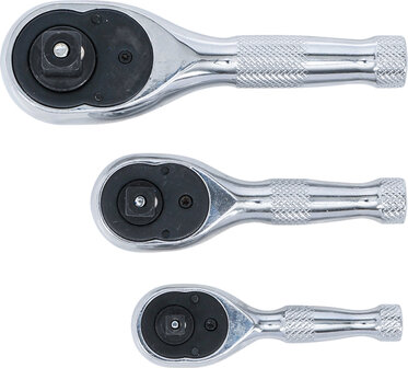 Stubby Ratchet Set 6.3 mm (1/4) / 10 mm (3/8) / 12.5 mm (1/2) 3 pcs.