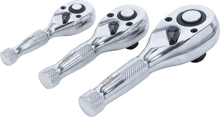 Stubby Ratchet Set 6.3 mm (1/4) / 10 mm (3/8) / 12.5 mm (1/2) 3 pcs.