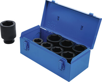 Impact Socket Set, Hexagon, deep 25 mm (1) drive 27 - 50 mm 8 pcs