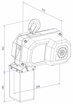 Electric chain hoist 300kg 6 meters 230V