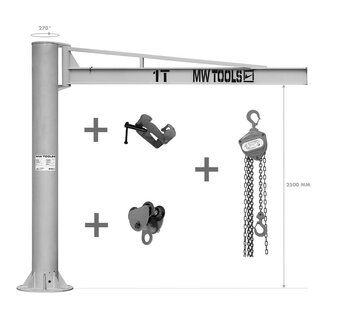 Set of column slewing crane 1ton manual chain hoist 1ton