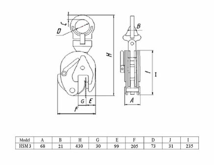 Plate clamp 3ton 0-30mm