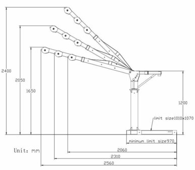 Construction crane 500kg 25m electric 230V