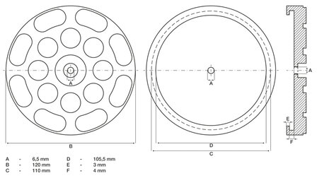 Rubber Pad for Auto Lifts &Oslash; 120 mm