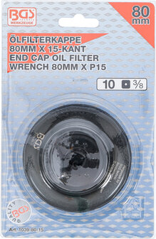 Oil Filter Wrench 15-point &Oslash; 80 mm for Honda, Mazda, Nissan, Opel