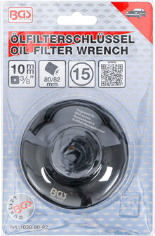 Oil Filter Wrench 15-point diameter 80 - 82 mm