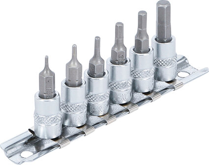 Bit Socket Set | 6.3 mm (1/4) drive | internal Hexagon 1.5 - 6 mm