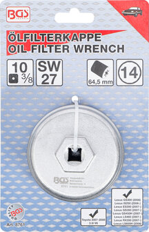 Oil Filter Wrench 14-point &Oslash; 64.5 mm for Lexus, Toyota
