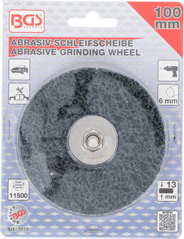 Abrasive Grinding Wheel black &Oslash; 100 mm 8 mm mounting hole