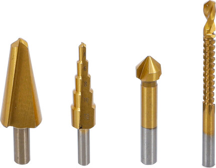 Multi-Drill-Set HSS-G titanium coated 4 pcs