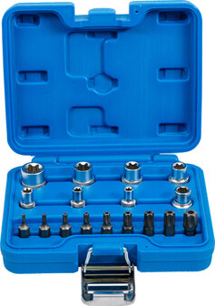 Bit and Socket Set | E-Type / T-Star (for Torx) | 17 pcs.