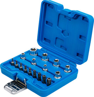 Bit and Socket Set | E-Type / T-Star (for Torx) | 17 pcs.