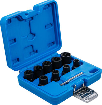 10-piece Special Twist Socket Set, 10-19 mm, 3/8