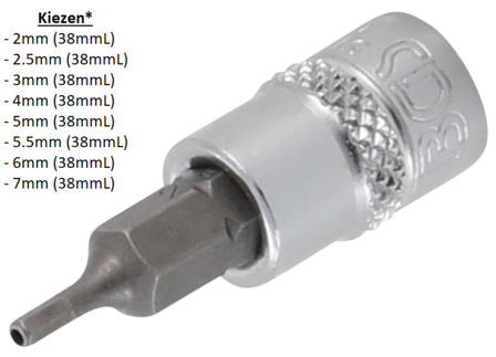 Bit Socket (1/4) Drive Internal Hexagon Tamperproof