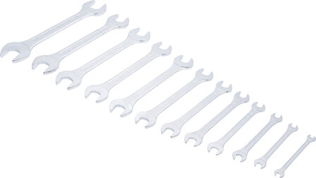 Double Open End Spanner Set 6 x 7 - 30 x 32 mm 12 pcs