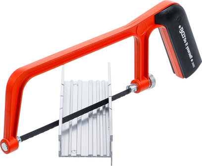 Aluminum Hacksaw Frame, 145 mm, incl. mitre box &amp; saw blade