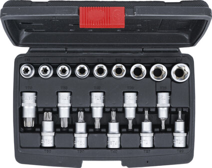 Bit Socket / Socket Set (1/2) Drive T-Star (for Torx) / E-Type 19 pcs