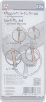 Linchpin Assortment bolt &Oslash; 4.5 - 11 mm 32 pcs