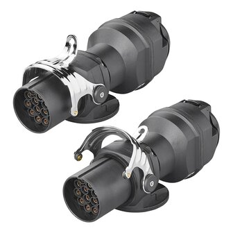 Adapter plug from 24V 15- to 12V 13-pin ISO12098 &gt; ISO11446