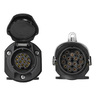 Adapter plug from 24V 15- to 12V 13-pin ISO12098 &gt; ISO11446