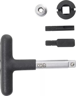 Universal Drain Plug Key Set for Plastic Oil Drain Screws external hexagon (1/4) drive (3/8) 5 pcs