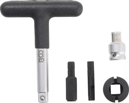 Universal Drain Plug Key Set for Plastic Oil Drain Screws external hexagon (1/4) drive (3/8) 5 pcs