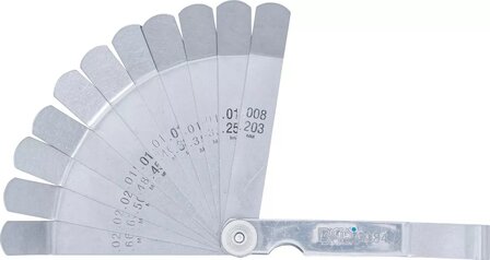 Precision Feeler Gauges, bent 12 Blades