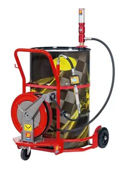 Mobile oil dispenser for drums 47kg