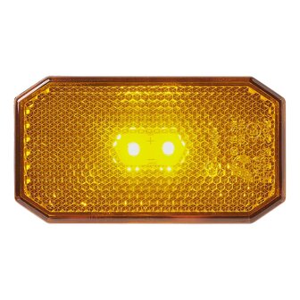 Side marker light 12/24V orange 80 x 44 mm LED