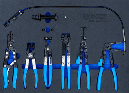 Hose Clamp Pliers Set in Tool Tray