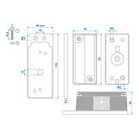 Width light red/white 92x42mm on holder