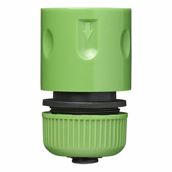 Hose connector with water stop
