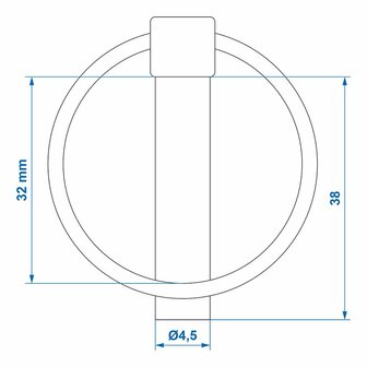 Securing pin 4.5mm with ring