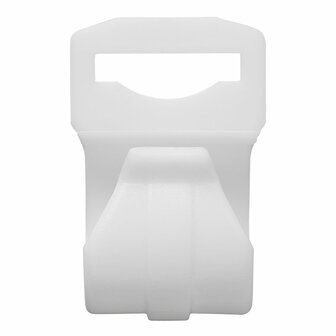 Tent clip for tent pole 20-25mm with slot white
