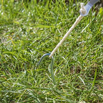 Tent peg 22cm metal with open eye